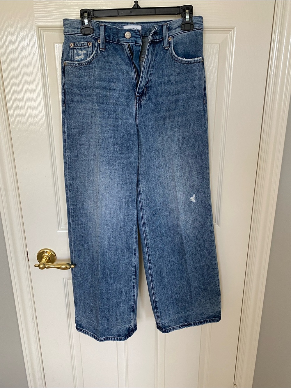 pistola Relaxed Straight-Leg Jeans in Mid Blue Wash